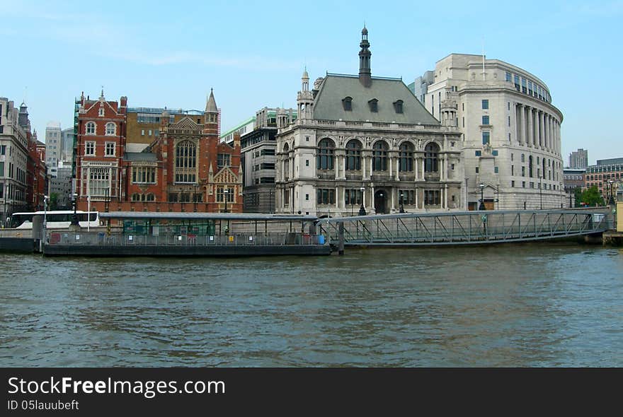 Classic architecture along the river Thames in London, UK. Classic architecture along the river Thames in London, UK