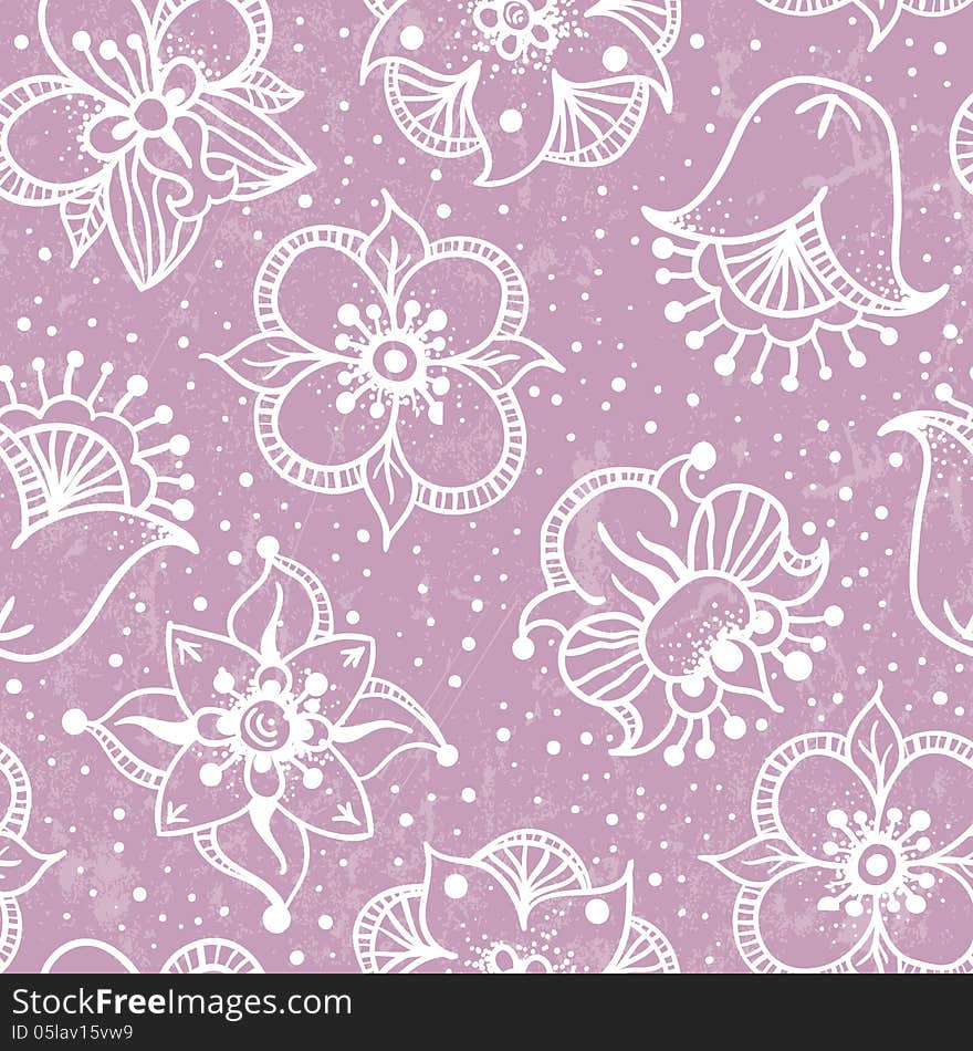 Seamless floral pink background. EPS 10 vector illustration. Seamless floral pink background. EPS 10 vector illustration.