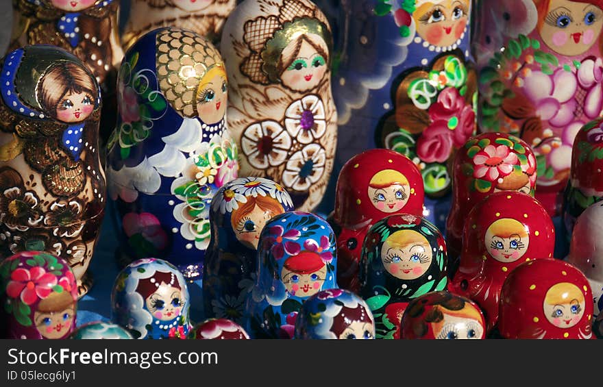 Babushka Dolls sold in the street of odessa