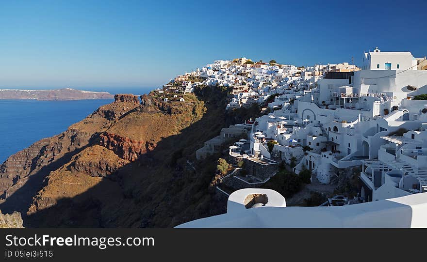 Santorini s Unique View at sunrise. Greece.