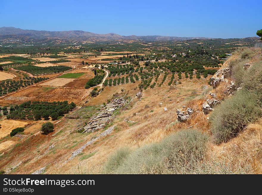 Amazing landscape of Crete island.