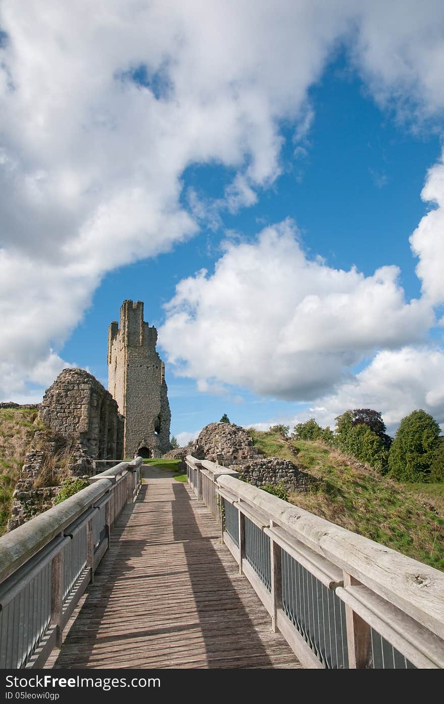 Helmsley castle in Yorkshire in england. Helmsley castle in Yorkshire in england