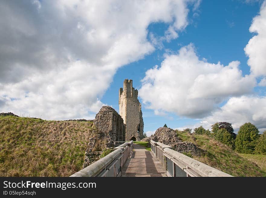 Bridge clouds and castle