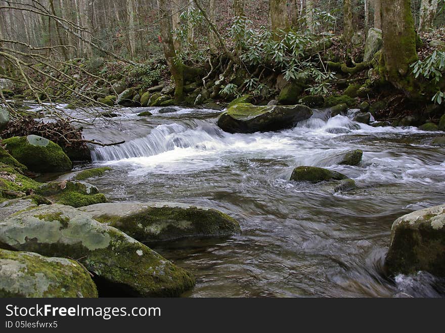 Water flows from a mountain top in Gatlinburg Tenn. Water flows from a mountain top in Gatlinburg Tenn.