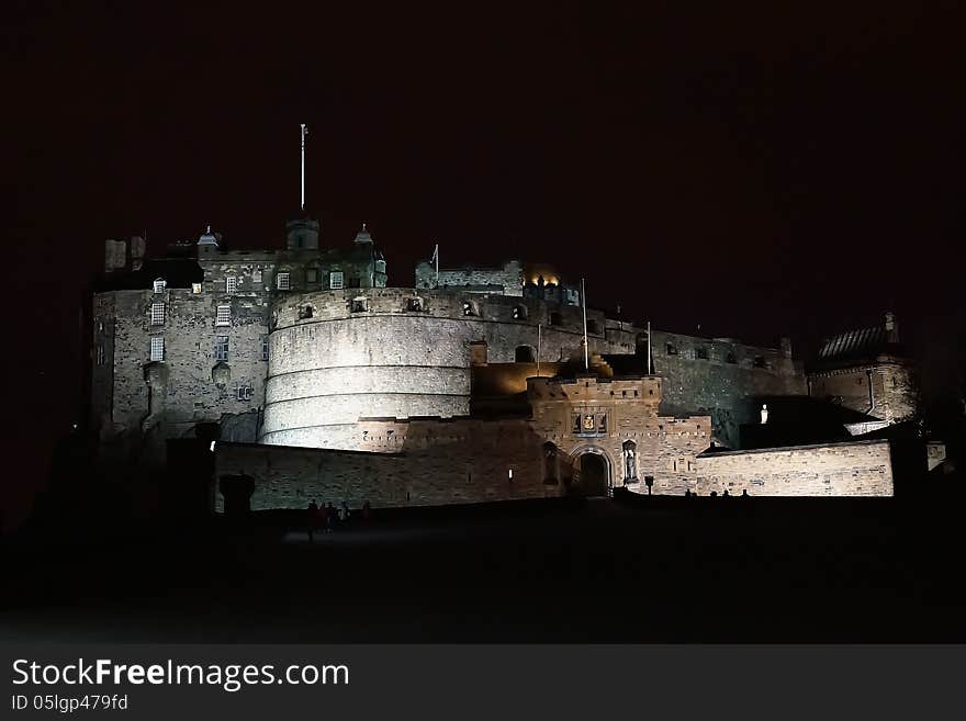 Night view of Edinburgh castle