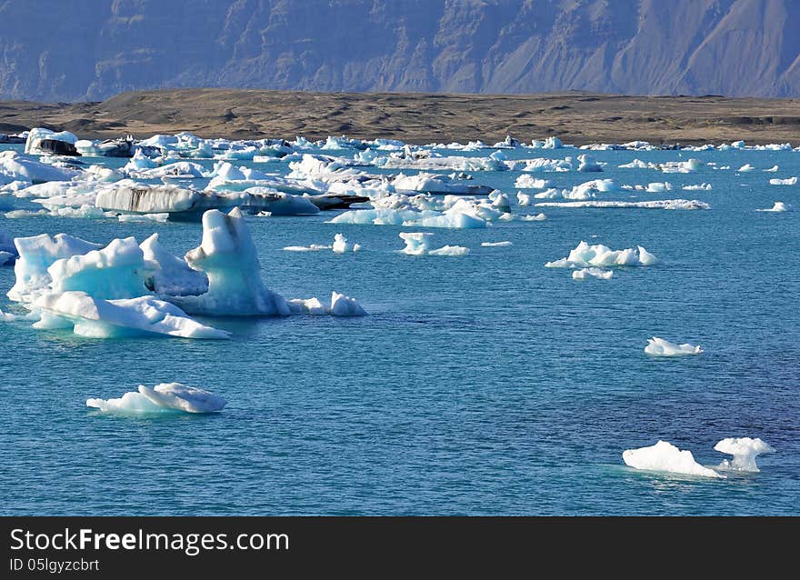 Blue icelandic gracier