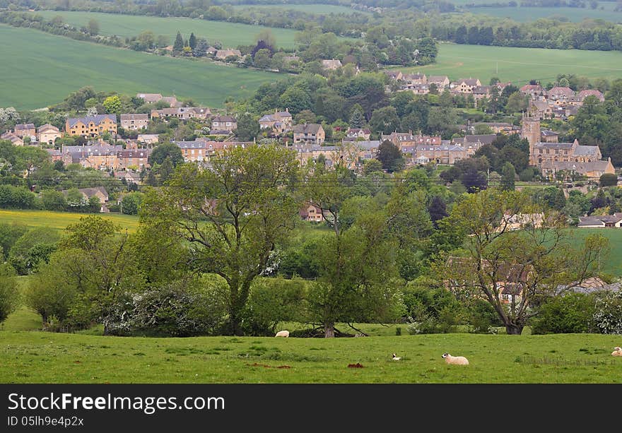 An English Summer Landscape In The Cotswolds