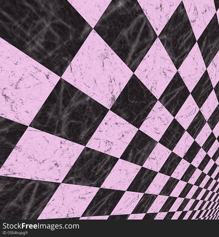 Abstract checkered background of lilac color with perspective effect. Abstract checkered background of lilac color with perspective effect.