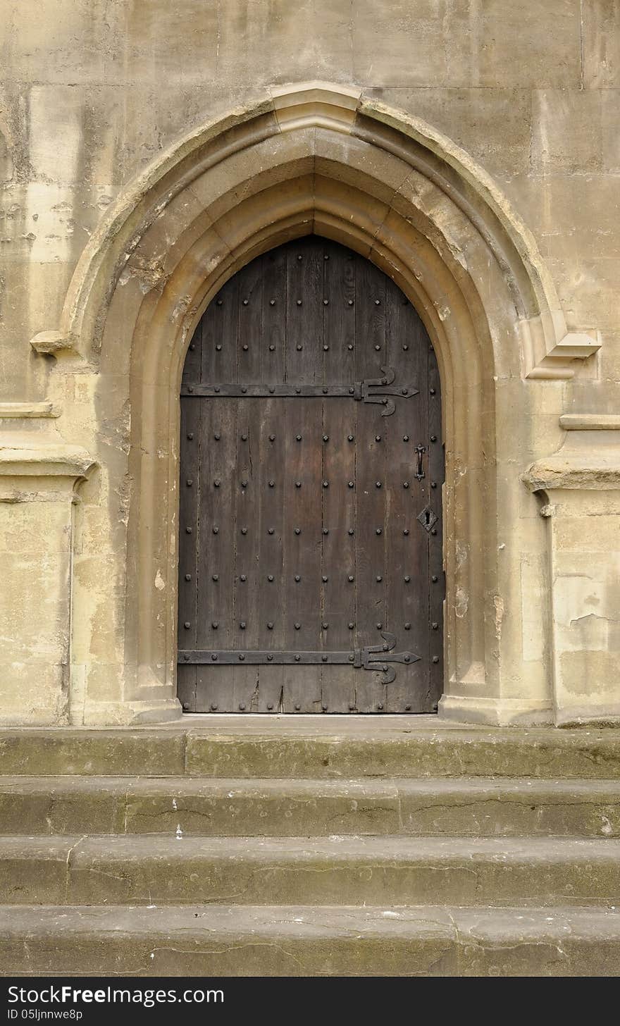 Church Door And Steps