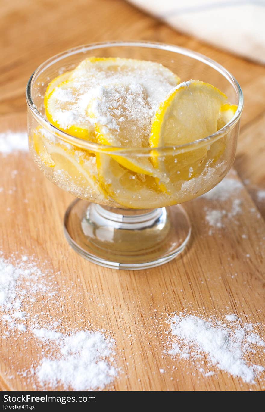 Lemon dessert in a bowl