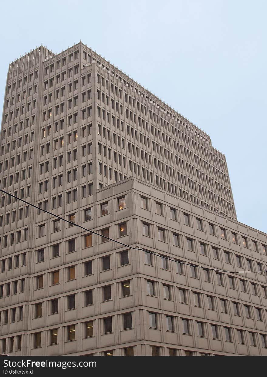 Detail of a modern building in Berlin