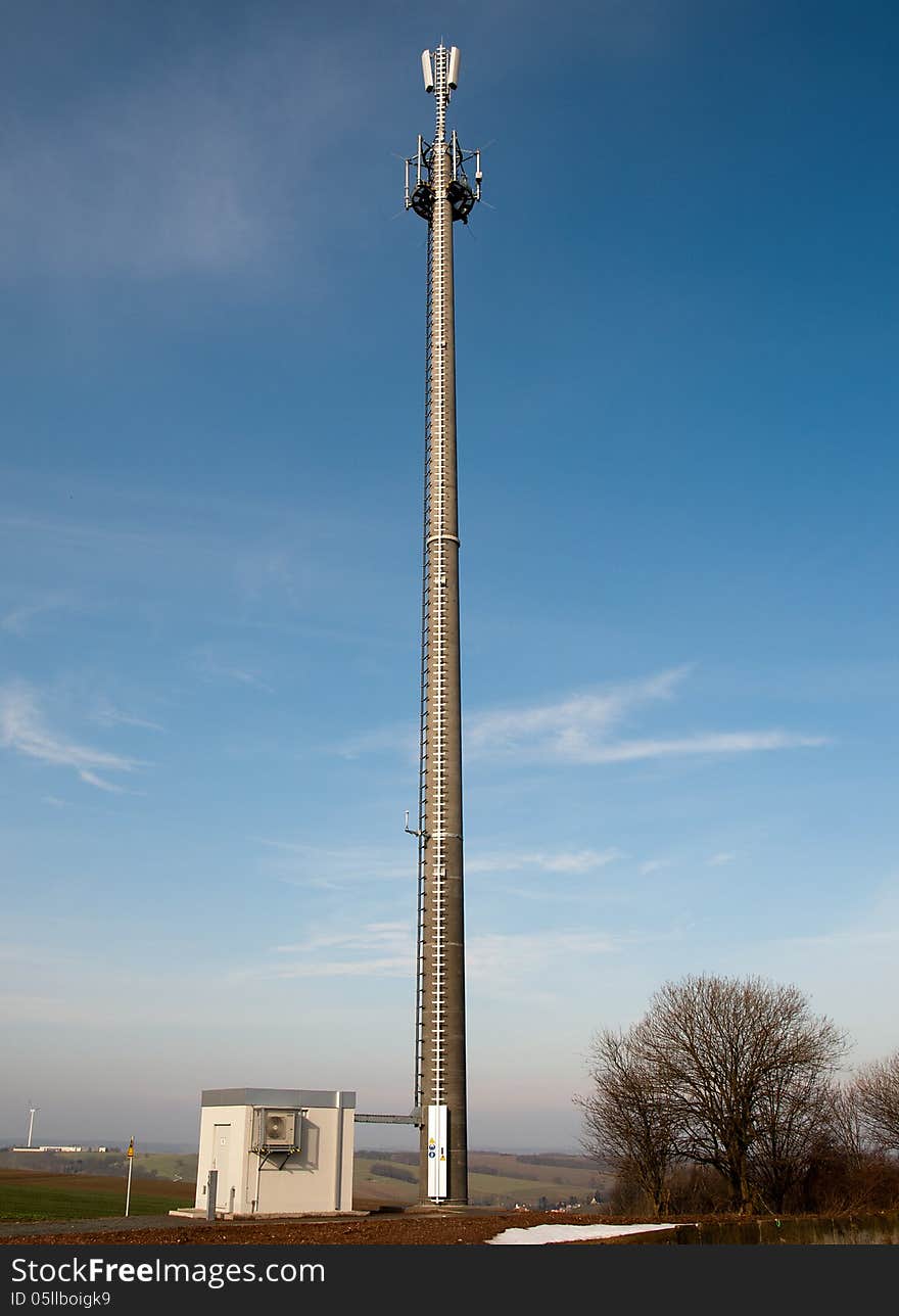 New mobile phone mast on the mountain