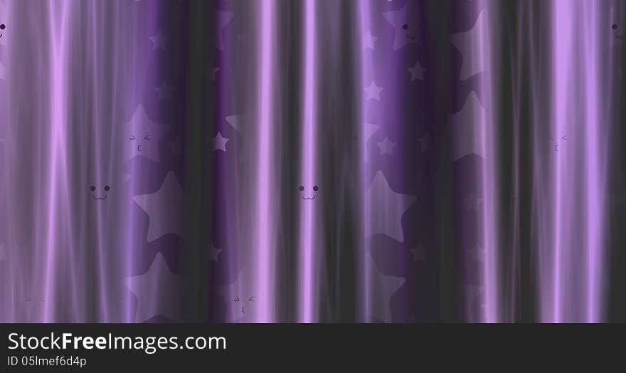 Violet decorative curtain