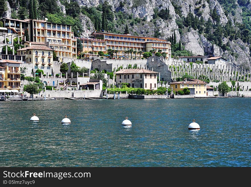 Image shows Limone, Lake Garda, Italy.