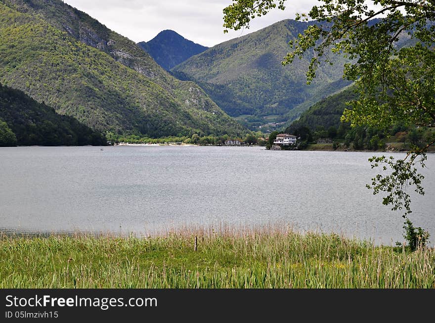 Lago di Ledro with Hotel, Italy