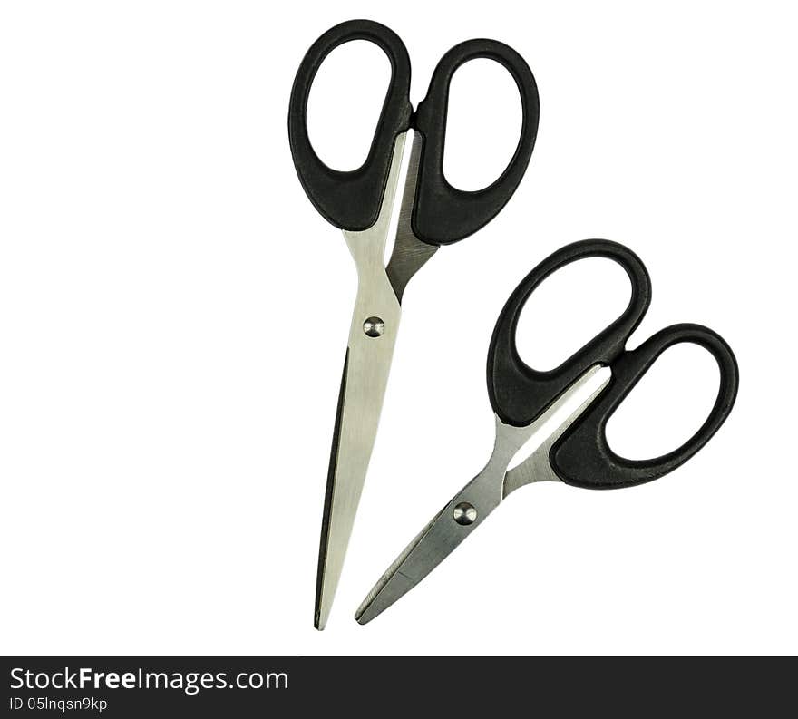 Two black scissors