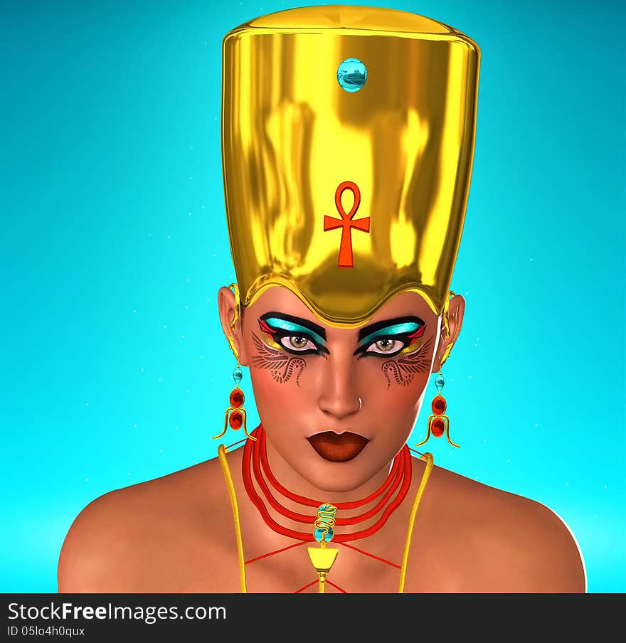 This portrait is an homage to Egyptian queens who used their beauty to rule over all. This portrait is an homage to Egyptian queens who used their beauty to rule over all.