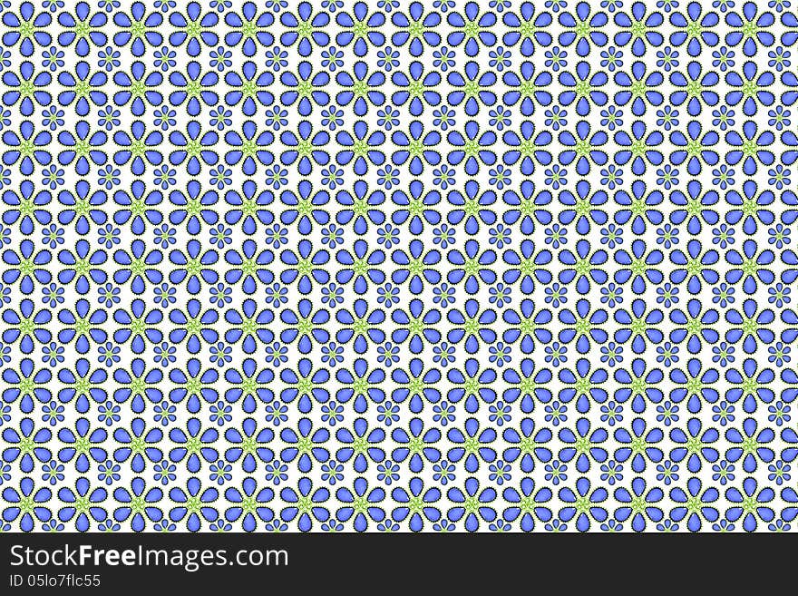 Luxury Flower Background Pattern in blue and white colors. Luxury Flower Background Pattern in blue and white colors.