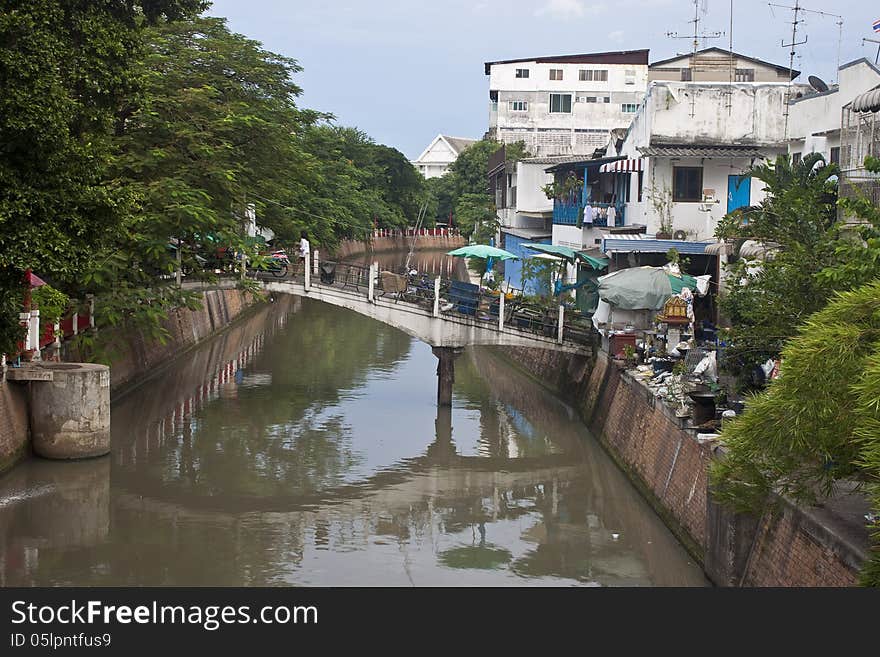 Small bridge over a canal