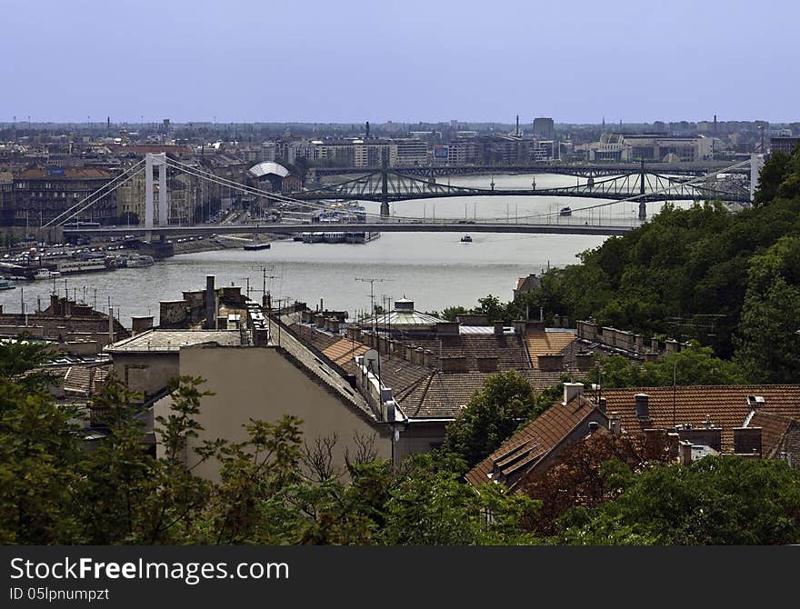 Aerial view of Budapest