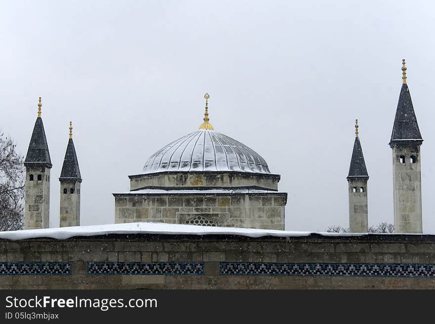 Snow on the Blue Mosque