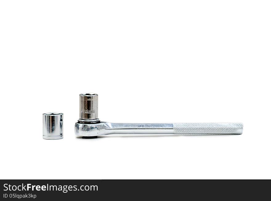 Socket wrench isolated on a white background