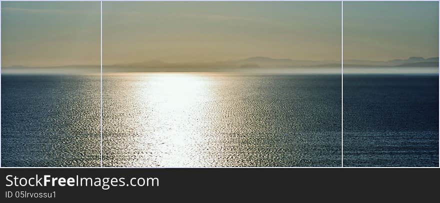 Landscape with sunrise over atlantic ocean. Landscape with sunrise over atlantic ocean