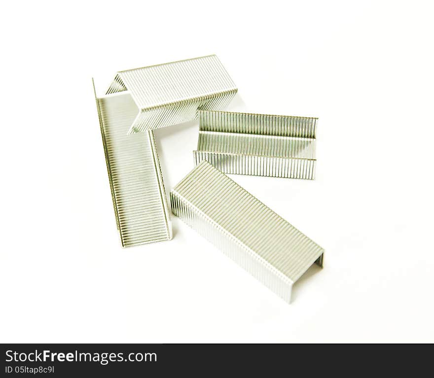 Staples stack isolated on a white background