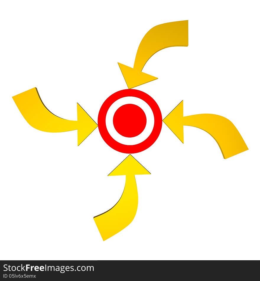 Four arrow to the target, business plan concept to success