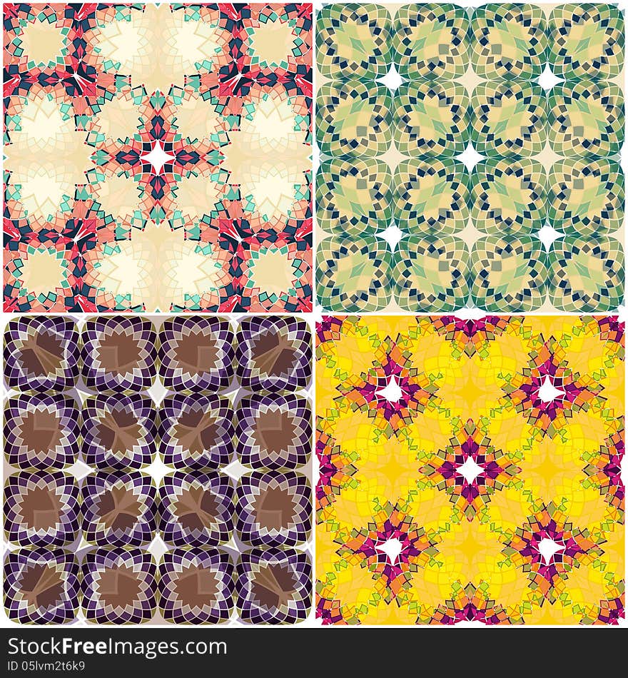 New set of vintage style patterns can use like floral backgrounds. New set of vintage style patterns can use like floral backgrounds