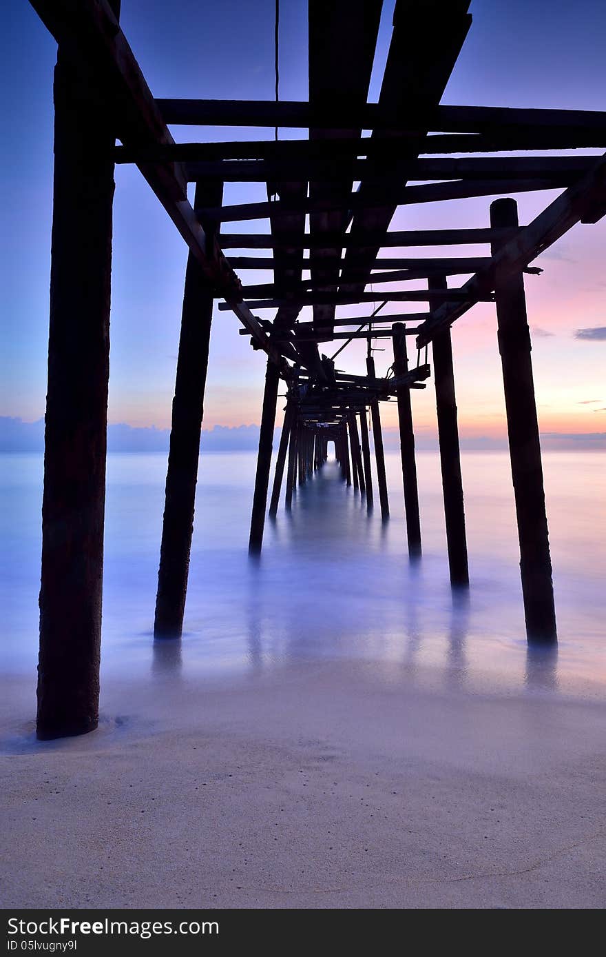 Old wooden bridge