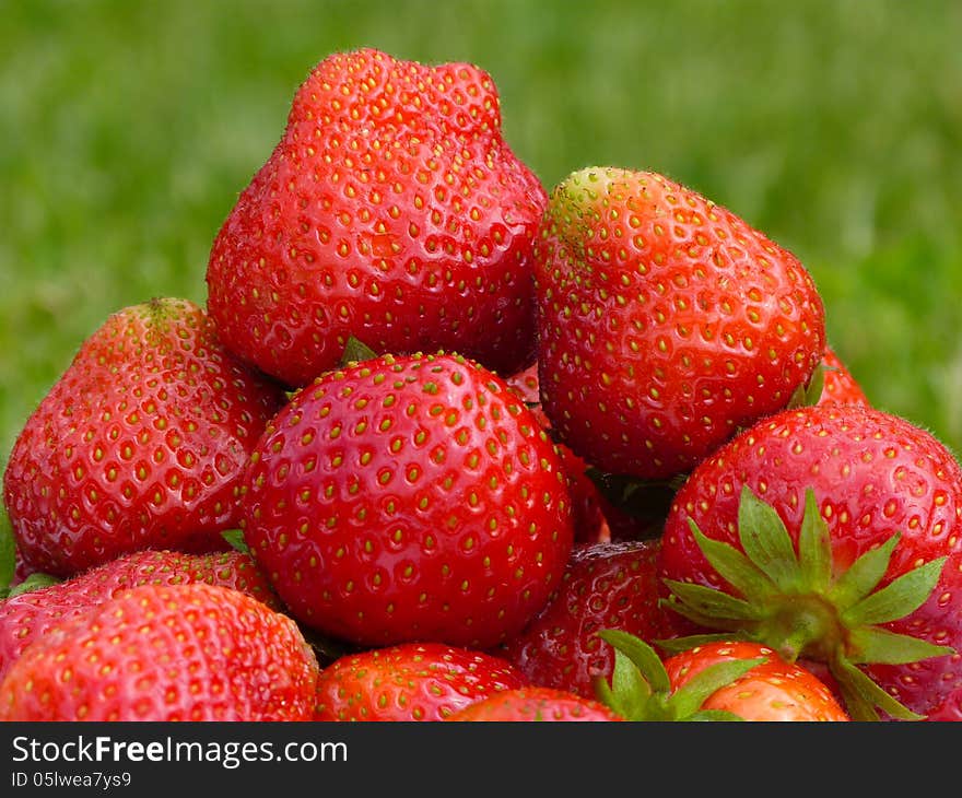 Big fresh strawberries prepared just to eat. Big fresh strawberries prepared just to eat