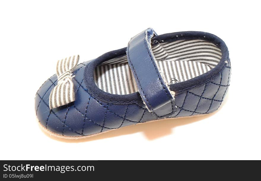 Blue shoe for babies children. Blue shoe for babies children