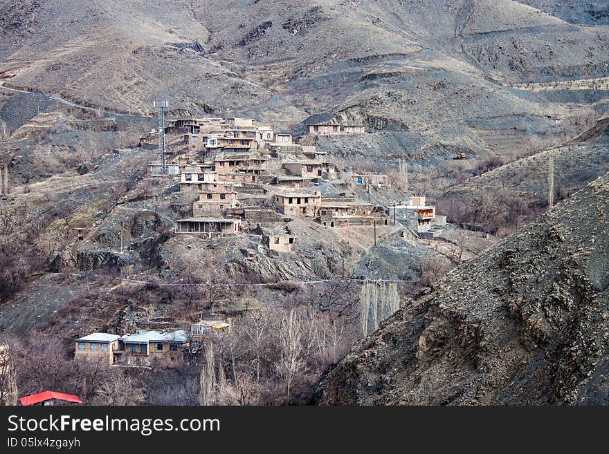 Village Kang in mountains near Mashhad, Iran