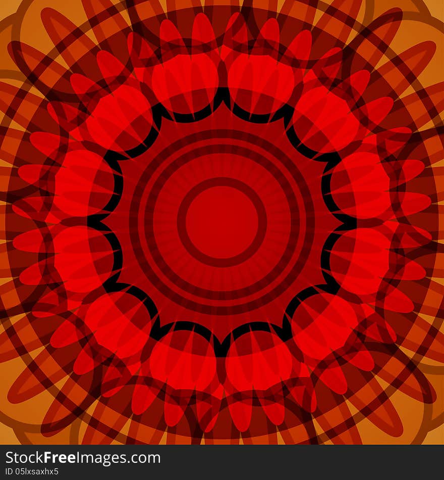 Red background brightness with circles