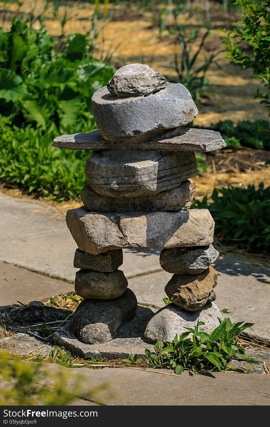 Figure made from stones