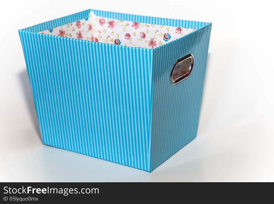 Isolated light blue box