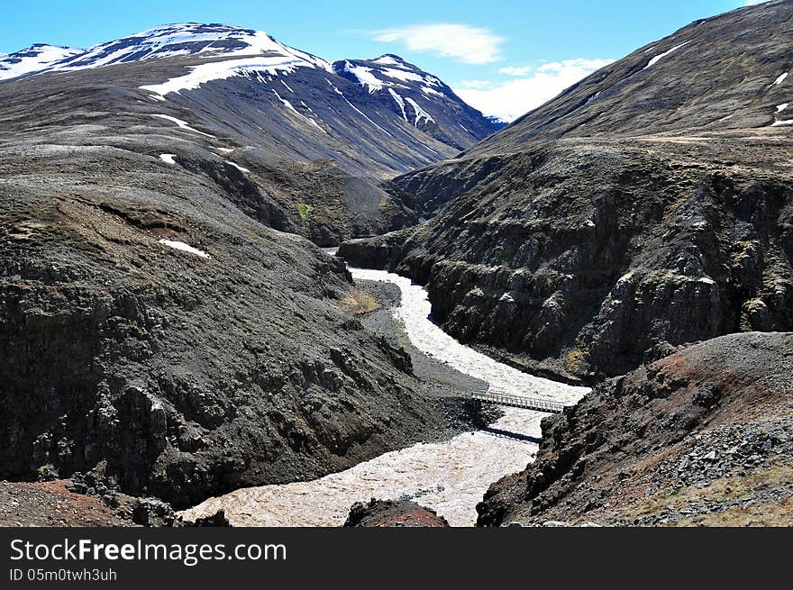 Canyon and river in the north Iceland. Canyon and river in the north Iceland