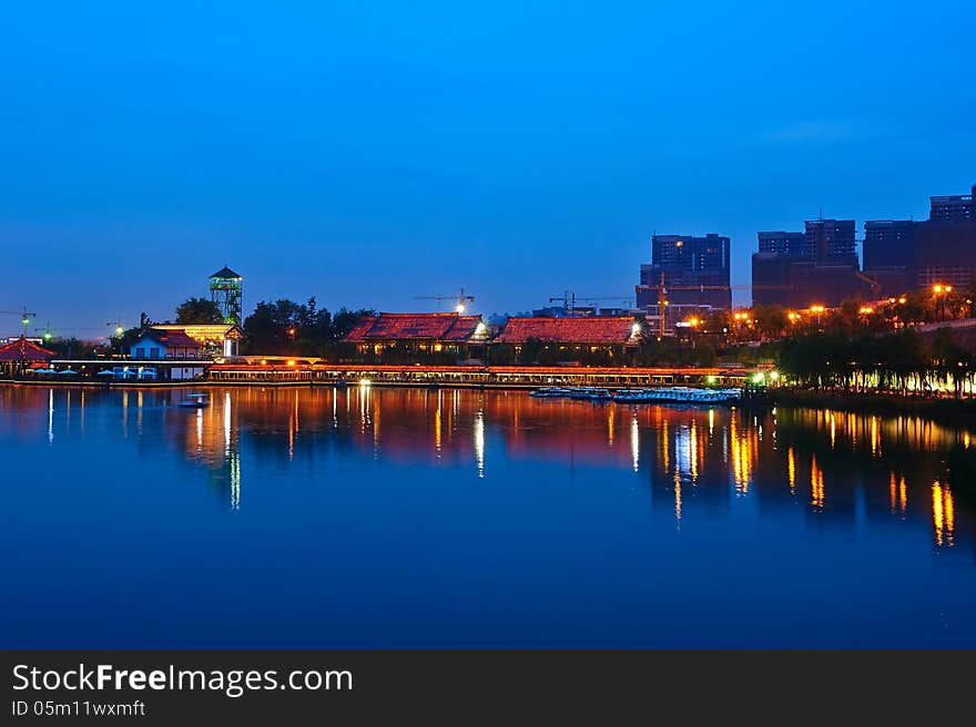 The Qujiang Pool_night_landscape_xian