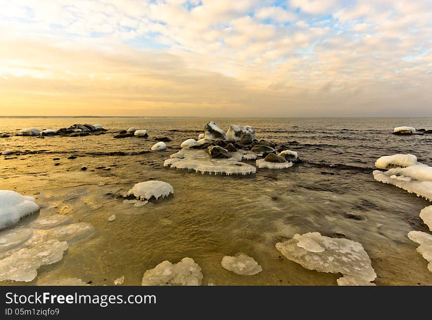 Coast of the Baltic Sea, winter. Coast of the Baltic Sea, winter.