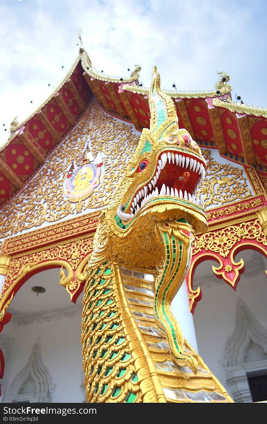 King Of Nagas Protect Temple