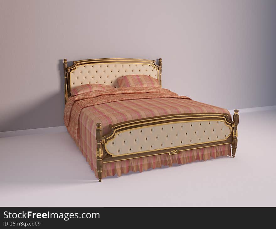 3d rendering illustration from chair and Bed