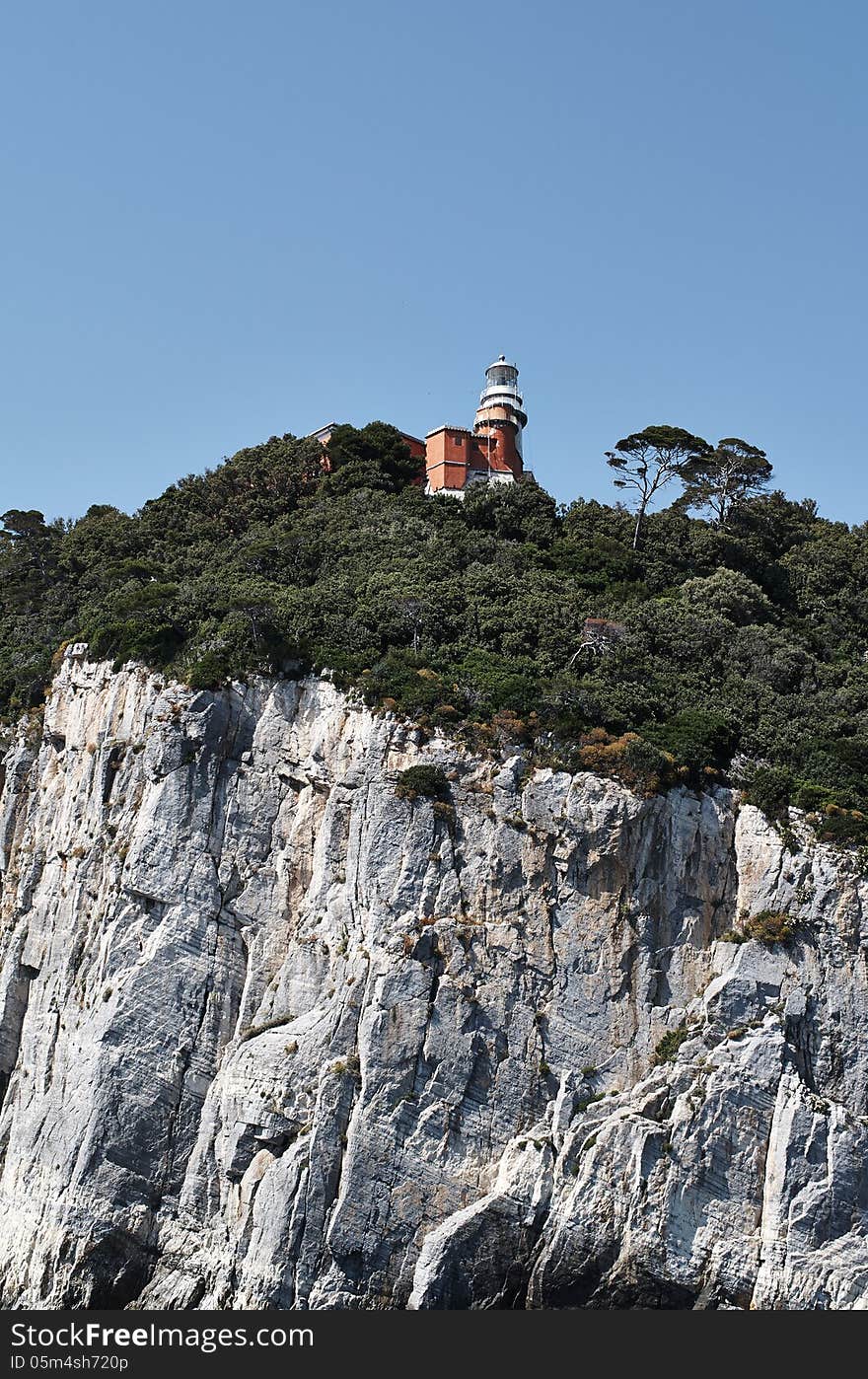 Island of tino near la spezia , italy