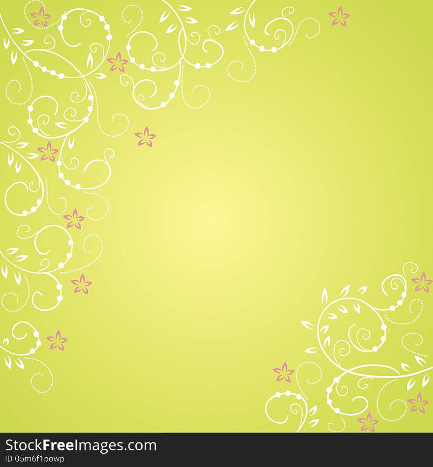 Vector summer background with flowers. Vector summer background with flowers