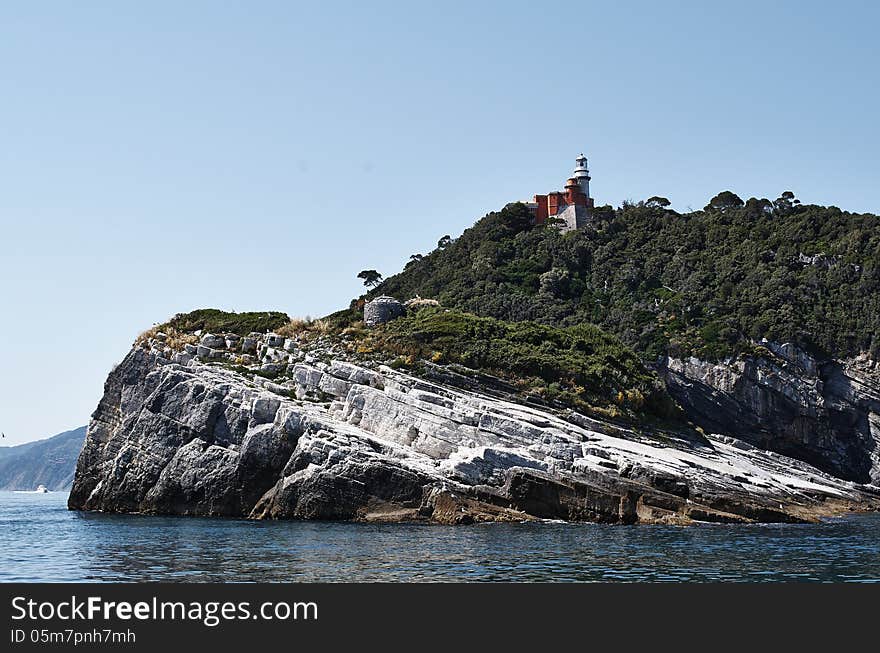 Island of tino near la spezia , italy