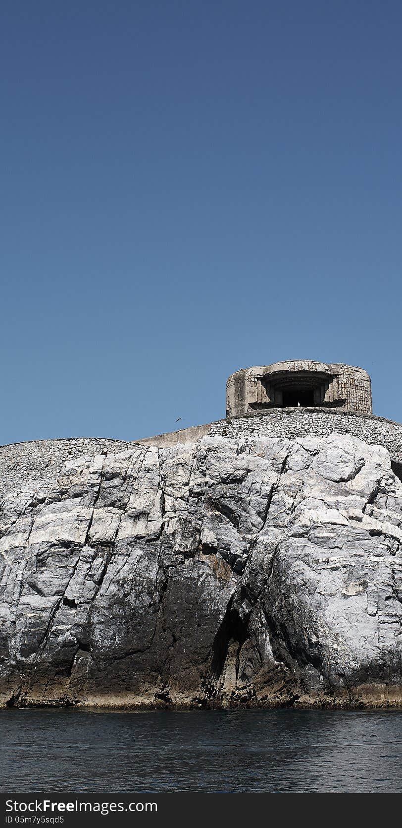 Palmaria island in front of portovenere in the gulf of la spezia