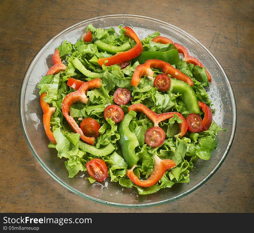 Salad on plate