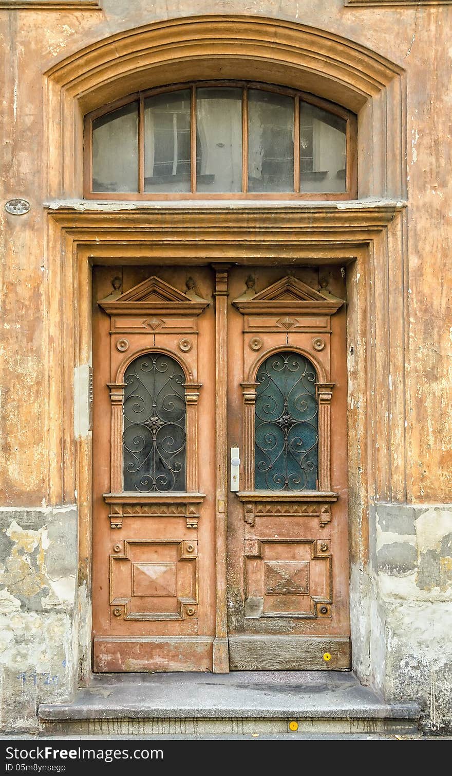 An old door in one European city.