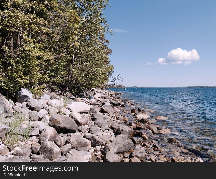 Sweden coast in a sunny day. Sweden coast in a sunny day