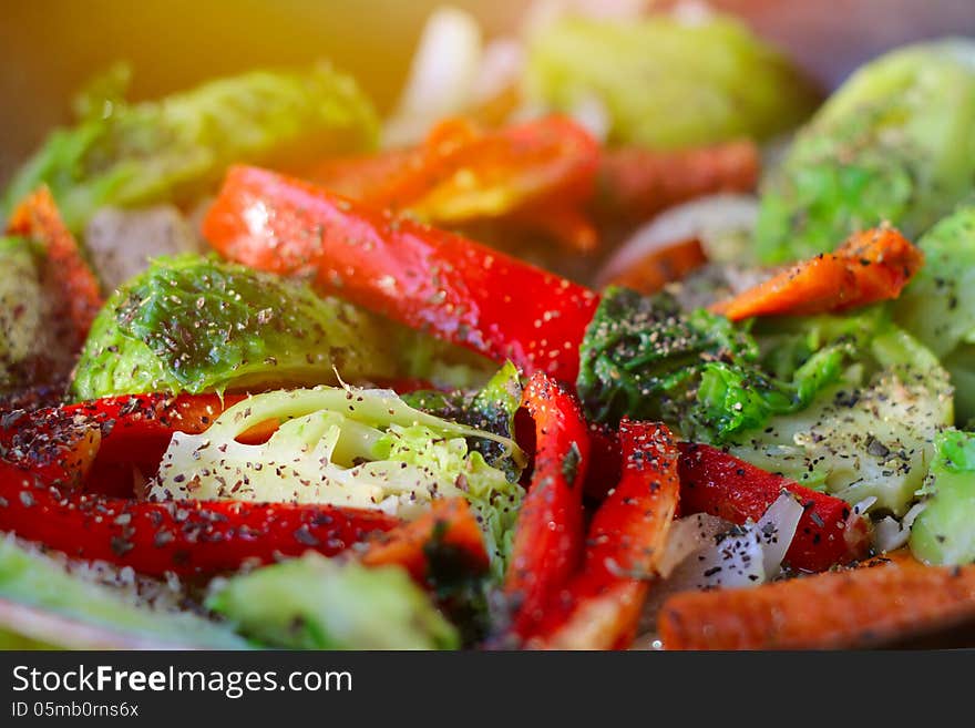 Fresh vegetables background